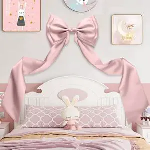 Giant Bow Decor, 83x20 Inch Large Pink Bows for Decoration with Back Ribbon | Satin Fabric, Double Sturdy Bow Shape,Strap Design, for Birthday Party Room Wedding Baby Shower Decorations Giant Bow Decor, 83x20 Inch Large Pink Bows for Decoration with Back Ribbon | Satin Fabric, Double Sturdy Bow Shape,Strap Design, for Birthday Party Room Wedding Baby Shower Decorations