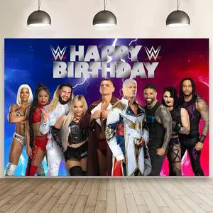 Wrestling Birthday Party Decorations, 5x3ft Happy Birthday Back Drop Banner Theme Backdrop Banner for Wrestling Party Decorations Indoor Outdoor Wrestling Birthday Party Decorations, 5x3ft Happy Birthday Back Drop Banner Theme Backdrop Banner for Wrestling Party Decorations Indoor Outdoor