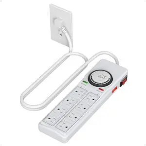 Timer Surge Protector Power Strip with Switch for Aquarium Light | 8 AC timer Power Strip with 900J Surge protection(4 Timed Sockets, 4 Always-On), 4 FT Extension Cord with Multiple Outlets Timer Surge Protector Power Strip with Switch for Aquarium Light | 8 AC timer Power Strip with 900J Surge protection(4 Timed Sockets, 4 Always-On), 4 FT Extension Cord with Multiple Outlets