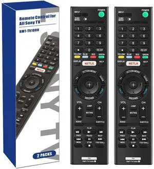 RMT-TX100U Remote Replacement for Sony Bravia RMTTX100U TV Remote Control, if Applicable XBR75X850C XBR-55X855C KDL-50W800C KDL-50W800380 KDL-50W800BUN1 with Netflix Button (2 PCS) RMT-TX100U Remote Replacement for Sony Bravia RMTTX100U TV Remote Control, if Applicable XBR75X850C XBR-55X855C KDL-50W800C KDL-50W800380 KDL-50W800BUN1 with Netflix Button (2 PCS)