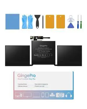 Replacement Battery for MacBook Pro A1708, 13-Inch, 2016-2017 | Replaces batteries: A1713/A2171, 11.41 V 5100 mAh 58.19 Wh, up to 1000 cycles, 2 screwdrivers, guide Replacement Battery for MacBook Pro A1708, 13-Inch, 2016-2017 | Replaces batteries: A1713/A2171, 11.41 V 5100 mAh 58.19 Wh, up to 1000 cycles, 2 screwdrivers, guide
