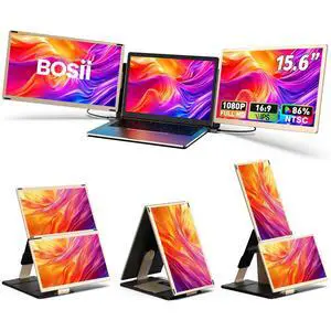 Laptop Screen Extender Monitor - 15.6" IPS FHD 1080P Triple Portable Extended Monitor for Laptops Type-C/HDMI/USB-A Compatible with Windows Mac Chrome Laptop Screen Extender Monitor - 15.6" IPS FHD 1080P Triple Portable Extended Monitor for Laptops Type-C/HDMI/USB-A Compatible with Windows Mac Chrome
