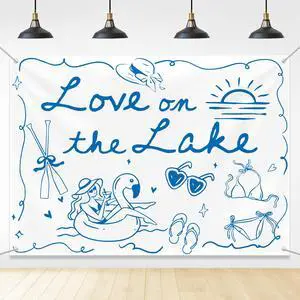 Love on The Lake Backdrop 7x5ft Love on The Lake Bachelorette Decor Camping Bachelorette Party Decorations for Girl Love on The Lake Backdrop 7x5ft Love on The Lake Bachelorette Decor Camping Bachelorette Party Decorations for Girl