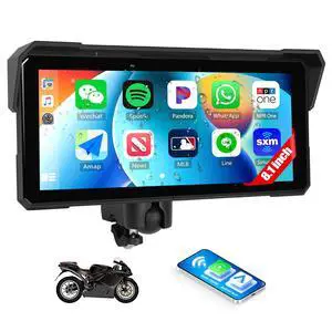 8.1 Inch IPS Waterproof Portable CarPlay Screen for Motorcycle with Wireless CarPlay&Android Auto,GPS Display,Bluetooth,TF Port,Support Siri,12V Power Supply 8.1 Inch IPS Waterproof Portable CarPlay Screen for Motorcycle with Wireless CarPlay&Android Auto,GPS Display,Bluetooth,TF Port,Support Siri,12V Power Supply