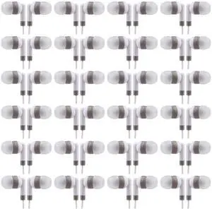 Wholesale Bulk Earbuds Headphones Individually Bagged 100 Pack for iPhone, Android, MP3 Player White Wholesale Bulk Earbuds Headphones Individually Bagged 100 Pack for iPhone, Android, MP3 Player White