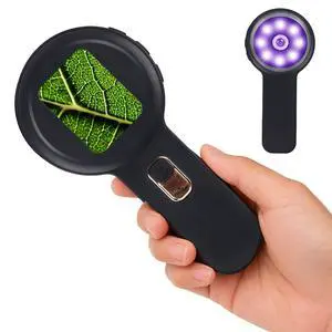 10-200X Autofocus Digital Microscope, Portable Handheld Scope with 2in IPS Screen & Dual LED Light, Electronic Magnifier for Coin Check, Suitable for Adults and Children, Black 10-200X Autofocus Digital Microscope, Portable Handheld Scope with 2in IPS Screen & Dual LED Light, Electronic Magnifier for Coin Check, Suitable for Adults and Children, Black