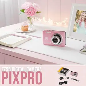 PixPro Friendly Zoom FZ55 16MP 1080p Full HD Camera (Pastel Pink) | 5X Optical Vlogging PixPro Friendly Zoom FZ55 16MP 1080p Full HD Camera (Pastel Pink) | 5X Optical Vlogging
