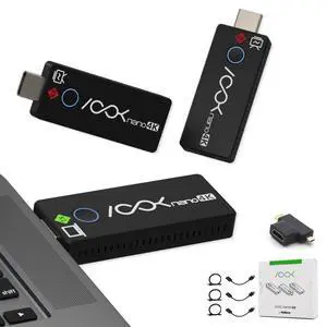Wireless HDMI Transmitter and 2 Receivers 4K, Ask Nano HDMI Wireless Splitter Presentation Kit for Classroom, Church, and Meeting Room, 50FT Range, Ultra 4K Output, Low Latency, Cast Screen to 2 TVs Wireless HDMI Transmitter and 2 Receivers 4K, Ask Nano HDMI Wireless Splitter Presentation Kit for Classroom, Church, and Meeting Room, 50FT Range, Ultra 4K Output, Low Latency, Cast Screen to 2 TVs