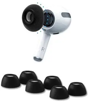 Limited Edition Foam Replacement Ear Tips, Black Small (3 Pairs) | For Apple AirPods Pro 1 & 2, Ultimate Comfort, Secure Fit, Superior Noise Isolation, Anti Slip, Prevent from Falling Out Limited Edition Foam Replacement Ear Tips, Black Small (3 Pairs) | For Apple AirPods Pro 1 & 2, Ultimate Comfort, Secure Fit, Superior Noise Isolation, Anti Slip, Prevent from Falling Out