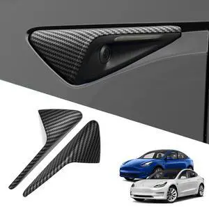 for 2024+ Tesla Model 3/Y HW4.0 Side Camera Protection Cover-YT | Decoration Accessories fit for 2024 2025 2026 Tesla Model 3/Y with HW4.0 (HW4.0-Matt Carbon Fiber Pattern) for 2024+ Tesla Model 3/Y HW4.0 Side Camera Protection Cover-YT | Decoration Accessories fit for 2024 2025 2026 Tesla Model 3/Y with HW4.0 (HW4.0-Matt Carbon Fiber Pattern)
