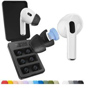 Ultra-Premium Silicone-Memory Foam Ear Tips for AirPods Pro 1st and 2nd Gen | Ultra Secure for Athletes | Comfortable | Better Sound | by SportMagic (Black, Assorted S/M/L) Ultra-Premium Silicone-Memory Foam Ear Tips for AirPods Pro 1st and 2nd Gen | Ultra Secure for Athletes | Comfortable | Better Sound | by SportMagic (Black, Assorted S/M/L)