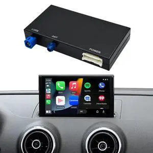 Wireless CarPlay/Android Auto Retrofit Kit Decoder Module Compatible with Audi A4/A5/S4/S5/RS4/RS5, and Q5 (20082018) for 3G MMI System, Supports OEM Controls, MirrorLink, Navigation, Reverse Camera Wireless CarPlay/Android Auto Retrofit Kit Decoder Module Compatible with Audi A4/A5/S4/S5/RS4/RS5, and Q5 (20082018) for 3G MMI System, Supports OEM Controls, MirrorLink, Navigation, Reverse Camera
