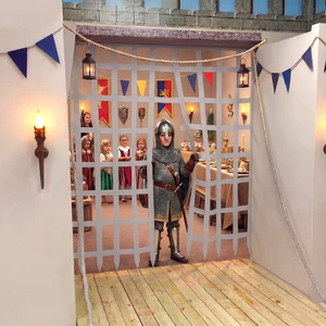 2 Pcs Medieval Birthday Party Decor Large Castle Backdrop 4.9 ft Prison Fence Door Cover, Medieval Birthday Castle Tapestry, Renaissance Knight Party Decor, Halloween Birthday Props 2 Pcs Medieval Birthday Party Decor Large Castle Backdrop 4.9 ft Prison Fence Door Cover, Medieval Birthday Castle Tapestry, Renaissance Knight Party Decor, Halloween Birthday Props