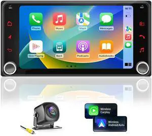 Car Radio for Toyota 4Runner 2003-2009, Tundra 2000-2006, Sequoia 2001-2007 | Stereo Upgrade Touch Screen Wireless Carplay Android Auto Head Unit Bluetooth GPS FM/RDS Backup Camera Car Radio for Toyota 4Runner 2003-2009, Tundra 2000-2006, Sequoia 2001-2007 | Stereo Upgrade Touch Screen Wireless Carplay Android Auto Head Unit Bluetooth GPS FM/RDS Backup Camera