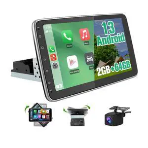 Android 13 4-Core 2GB+64GB Single Din Car Stereo, 10.1 Inch Floating Touchscreen Car Radio with Wireless CarPlay & Android Auto/Mirror Link/Wi-Fi/FM/USB, Support SWC/Backup Camera (Included) Android 13 4-Core 2GB+64GB Single Din Car Stereo, 10.1 Inch Floating Touchscreen Car Radio with Wireless CarPlay & Android Auto/Mirror Link/Wi-Fi/FM/USB, Support SWC/Backup Camera (Included)