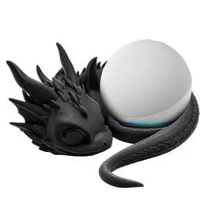 Dragon-Shaped Speaker Stand 3D Printed - Cute Fantasy Decor Holder for Echo Dot (3rd/4th/5th Gen), Plastic Desktop Accessory for Gaming & Home Decor Dragon-Shaped Speaker Stand 3D Printed - Cute Fantasy Decor Holder for Echo Dot (3rd/4th/5th Gen), Plastic Desktop Accessory for Gaming & Home Decor