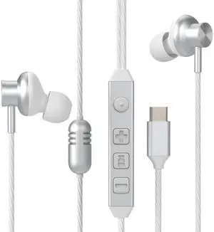 USB-C in-Ear Wired Headphones,Earbuds, with high-Fidelity Sound Card, 5-Mode Audio, Low-Latency Gaming, KTV Vocal Enhancement-White USB-C in-Ear Wired Headphones,Earbuds, with high-Fidelity Sound Card, 5-Mode Audio, Low-Latency Gaming, KTV Vocal Enhancement-White