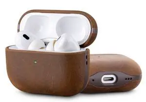 Edge Series - Leather Case for AirPods Pro 2 - Dark Brown | Artisan Hand-Wrapped Case - Full Grain Leather - Microfiber-Lined Scratch Protection - Compatible with Wireless Charging Edge Series - Leather Case for AirPods Pro 2 - Dark Brown | Artisan Hand-Wrapped Case - Full Grain Leather - Microfiber-Lined Scratch Protection - Compatible with Wireless Charging