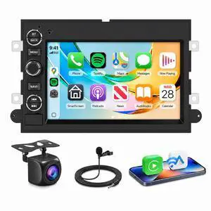 Car Stereo for Ford F150 F250 F350 E250 E350 Fusion Edge Explorer | Radio with 7inch Touchscreen Wireless CarPlay Android Auto Bluetooth GPS FM/RDS SWC DAB+ OBD2 Backup Camera 2G+64G WiFi Car Stereo for Ford F150 F250 F350 E250 E350 Fusion Edge Explorer | Radio with 7inch Touchscreen Wireless CarPlay Android Auto Bluetooth GPS FM/RDS SWC DAB+ OBD2 Backup Camera 2G+64G WiFi