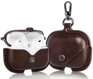 Charging Case Cover for Apple Airpods Pro 3 (2025). Elegant Retro-Style PU Leather, Protective Portable Shockproof Case with Key Chain, LED Visibility for Easy Status CheckCoffee Charging Case Cover for Apple Airpods Pro 3 (2025). Elegant Retro-Style PU Leather, Protective Portable Shockproof Case with Key Chain, LED Visibility for Easy Status CheckCoffee