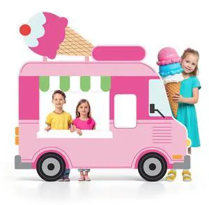 5.2 FT Ice Cream Truck Cardboard Cutout Ice Cream Party Decoration | Standup Photo Booth Props Backdrop for Summer Ice Cream Dessert Party Baby Shower Birthday Outdoor Decorations Backdrop 5.2 FT Ice Cream Truck Cardboard Cutout Ice Cream Party Decoration | Standup Photo Booth Props Backdrop for Summer Ice Cream Dessert Party Baby Shower Birthday Outdoor Decorations Backdrop