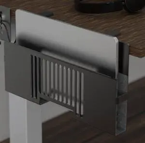 Vertical Side-Mount Laptop Holder Bracket for Desk Storage -fits: Dell/Acer/ASUS/XPS/MacBook/Surface/Lenovo/HP/Gaming Laptops (up to 16 inches) (Perforated Steel, Alloy Steel) Vertical Side-Mount Laptop Holder Bracket for Desk Storage -fits: Dell/Acer/ASUS/XPS/MacBook/Surface/Lenovo/HP/Gaming Laptops (up to 16 inches) (Perforated Steel, Alloy Steel)