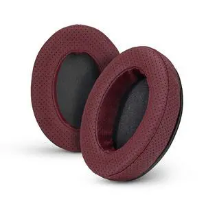 Replacement Memory Foam Earpads - Suitable for Many Other Large Over The Ear Headphones - AKG, HifiMan, ATH, Philips, Fostex (Perforated Red) Replacement Memory Foam Earpads - Suitable for Many Other Large Over The Ear Headphones - AKG, HifiMan, ATH, Philips, Fostex (Perforated Red)