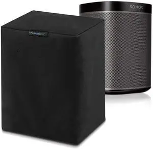 Single Black Outdoor Speaker Cover for Sonos Play:1 / One/One SL 600D Waterproof Dust & UV Protection Fits Wall-Mounted Speakers by Single Black Outdoor Speaker Cover for Sonos Play:1 / One/One SL 600D Waterproof Dust & UV Protection Fits Wall-Mounted Speakers by