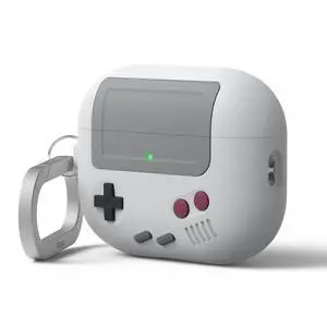 AW5 Case for AirPods Pro 3 | Classic Retro Handheld Game Console Design Case, Carabiner Included (Light Grey) AW5 Case for AirPods Pro 3 | Classic Retro Handheld Game Console Design Case, Carabiner Included (Light Grey)