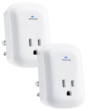 Single Outlet Surge Protector 1470J Wall Surge Protector Outlet | 900V VPR,15A/1875W Ground Protected Light Indicator for TV, Fridge, Microwave, Garage, Computer, Workshop, 2 Pack Single Outlet Surge Protector 1470J Wall Surge Protector Outlet | 900V VPR,15A/1875W Ground Protected Light Indicator for TV, Fridge, Microwave, Garage, Computer, Workshop, 2 Pack