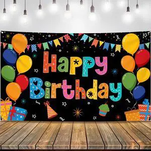 Happy Birthday Banner Backdrop 72x44 Inch, Birthday Decorations | Happy Birthday Banner Rainbow Party Decorations for Girls | Colorful Birthday Signs for Boys Girls Women Men Decorations Happy Birthday Banner Backdrop 72x44 Inch, Birthday Decorations | Happy Birthday Banner Rainbow Party Decorations for Girls | Colorful Birthday Signs for Boys Girls Women Men Decorations