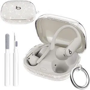 for Beats Powerbeats Pro 2 Case Clear Glitter,Cute Sparkle Bling for Beats Powerbeats Pro 2 Earbuds Case Cover 2025,Shockproof Soft TPU Skin with Carabiner&Cleaning Women Girls Pen-Glitter for Beats Powerbeats Pro 2 Case Clear Glitter,Cute Sparkle Bling for Beats Powerbeats Pro 2 Earbuds Case Cover 2025,Shockproof Soft TPU Skin with Carabiner&Cleaning Women Girls Pen-Glitter