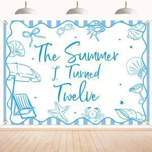 The Summer I Turned 12 Backdrop - Summer Tropical Pool 12th Birthday Decor, Summer Beach 12th Birthday Party Decorations 7x5ft The Summer I Turned 12 Backdrop - Summer Tropical Pool 12th Birthday Decor, Summer Beach 12th Birthday Party Decorations 7x5ft