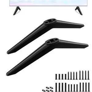TV Stand for Westinghouse Roku TV Legs, TV Stand Legs for Compatible with Holes Center Distance 1.3cm/0.51inch - 2.4cm/ 0.94inch, Please Measure Distance Between TV Bottom Two Holes, Black TV Stand for Westinghouse Roku TV Legs, TV Stand Legs for Compatible with Holes Center Distance 1.3cm/0.51inch - 2.4cm/ 0.94inch, Please Measure Distance Between TV Bottom Two Holes, Black