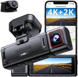 D4PRO Dash Cam Front and Rear - 4K + 2K Dual Car Dashcam with WiFi GPS Dash Camera, Optional Inside Recording, Voice Control, Type C, Support 256GB Max D4PRO Dash Cam Front and Rear - 4K + 2K Dual Car Dashcam with WiFi GPS Dash Camera, Optional Inside Recording, Voice Control, Type C, Support 256GB Max