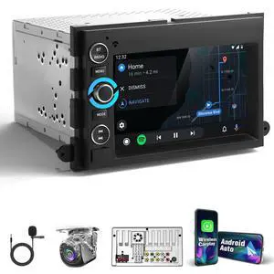 Car Stereo for Ford F150/F250/F350 Radio Upgrade 2004-2016, 7 inch Touch Screen Car Stereo with Wireless & Wired CarPlay Andriod Auto, Bluetooth 5.1, SWC, HD Backup Camera (Knob-Style) Car Stereo for Ford F150/F250/F350 Radio Upgrade 2004-2016, 7 inch Touch Screen Car Stereo with Wireless & Wired CarPlay Andriod Auto, Bluetooth 5.1, SWC, HD Backup Camera (Knob-Style)
