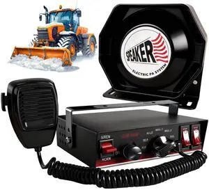 150W Emergency Vehicle Siren with PA System - 108-134dB Police/Fire Truck Sirens, Yelp/Wail/Hi-Lo Modes, IP67 Waterproof, Includes Mic & Speaker for Car PA Systems | Truck pa System kit 150W Emergency Vehicle Siren with PA System - 108-134dB Police/Fire Truck Sirens, Yelp/Wail/Hi-Lo Modes, IP67 Waterproof, Includes Mic & Speaker for Car PA Systems | Truck pa System kit