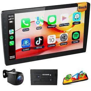 Huadio 9 Inch Universal Double Din Car Stereo with Wireless Apple CarPlay & Android Auto, Android 13 Touch Screen Car Radio, 2GB+64GB, CarPlay Screen for Car, GPS, Bluetooth, WiFi, Backup Camera Huadio 9 Inch Universal Double Din Car Stereo with Wireless Apple CarPlay & Android Auto, Android 13 Touch Screen Car Radio, 2GB+64GB, CarPlay Screen for Car, GPS, Bluetooth, WiFi, Backup Camera