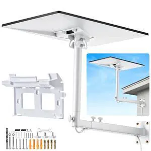 Starlink Mount for Standard 4/4X/Gen 3 with 2-in-1 Router Mount 360° Adjustable Starlink Gen 3 Bracket Starlink Mast Holder with Starlink Gen 3 Pipe Adapter Starlink Long Wall Mount Kit White Starlink Mount for Standard 4/4X/Gen 3 with 2-in-1 Router Mount 360° Adjustable Starlink Gen 3 Bracket Starlink Mast Holder with Starlink Gen 3 Pipe Adapter Starlink Long Wall Mount Kit White