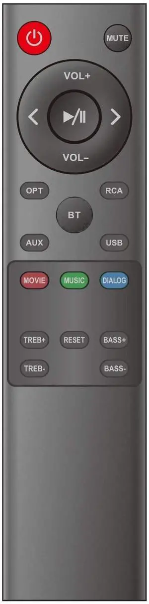 OEM Replacement Remote Control for Norcent BYL Bestisan MEGACRA Soundbar Speaker Home Theater System OEM Replacement Remote Control for Norcent BYL Bestisan MEGACRA Soundbar Speaker Home Theater System