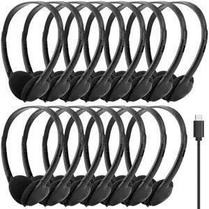 USB C Kids Headphones Bulk 25 Pack for School Classroom,Wired | On-Ear USB Type C Headphones for Boys Girls Students Tablet Travel Computer Smartphones Testing (Black) USB C Kids Headphones Bulk 25 Pack for School Classroom,Wired | On-Ear USB Type C Headphones for Boys Girls Students Tablet Travel Computer Smartphones Testing (Black)