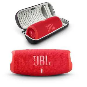 Charge 5- Portable Bluetooth Speaker with Megen Hardshell Travel Case with IP67 Waterproof and USB Charge Out (Red) Charge 5- Portable Bluetooth Speaker with Megen Hardshell Travel Case with IP67 Waterproof and USB Charge Out (Red)