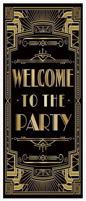 Roaring 20s Gatsby Theme Welcome to The Party Door Cover Art Deco Jazz Party 72x30inch | Large Art Deco Jazz Party Banner, Vintage 1920s Jazz Party Entrance Backdrop Roaring 20s Gatsby Theme Welcome to The Party Door Cover Art Deco Jazz Party 72x30inch | Large Art Deco Jazz Party Banner, Vintage 1920s Jazz Party Entrance Backdrop