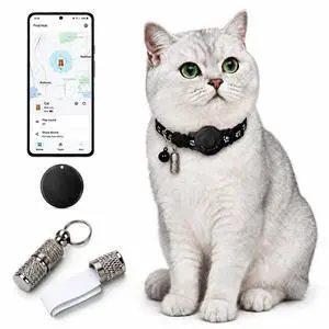 Cat Tracker GPS for Android, Pet GPS Tracker Collar for Cats No Subscription, IP67 Waterproof Cat Collar with Tracker Compatible with Google Find Hub Replaceable 1-Year Battery, Android Only (Black) Cat Tracker GPS for Android, Pet GPS Tracker Collar for Cats No Subscription, IP67 Waterproof Cat Collar with Tracker Compatible with Google Find Hub Replaceable 1-Year Battery, Android Only (Black)
