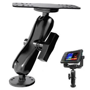 S109 Aluminum Alloy Fish Finder Mount with C Size 1.5" Ball, 7.78" Dual Purpose Mount with Rectangle Plate & Round Plate, 360° Rotation Marine Electronic Mount Compatible with Garmin, Lowrance S109 Aluminum Alloy Fish Finder Mount with C Size 1.5" Ball, 7.78" Dual Purpose Mount with Rectangle Plate & Round Plate, 360° Rotation Marine Electronic Mount Compatible with Garmin, Lowrance