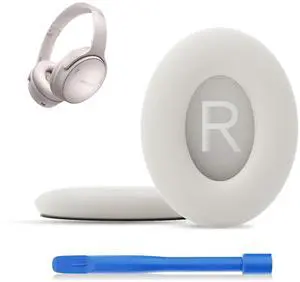 Replacement Ear Pads for Bose QC45, QC SE, QC45 SE Headphone, White | Compatible with Bose QuietComfort, QuietComfort 45 (45 SE), QuietComfort SE Headphones, Headphone Earpads Cushions Replacement Ear Pads for Bose QC45, QC SE, QC45 SE Headphone, White | Compatible with Bose QuietComfort, QuietComfort 45 (45 SE), QuietComfort SE Headphones, Headphone Earpads Cushions