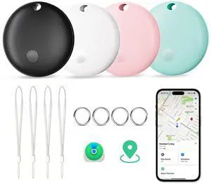 Tracker Tags for Apple Find My (iOS Only) - Macaron, 4 Pack | Item Finder Tracking Device Locator Smart Tag for Luggage, Keys, Wallet, Bike, Bags Tracker Tags for Apple Find My (iOS Only) - Macaron, 4 Pack | Item Finder Tracking Device Locator Smart Tag for Luggage, Keys, Wallet, Bike, Bags