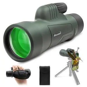 10X50 BAK4 High Power Prism Monocular Compact Handheld Monoscope | Waterproof Fogproof Shockproof for Wildlife,Multi-Coated Optics,Rubber Armor,Non-Slip Grip,With Portable Hand Strap 10X50 BAK4 High Power Prism Monocular Compact Handheld Monoscope | Waterproof Fogproof Shockproof for Wildlife,Multi-Coated Optics,Rubber Armor,Non-Slip Grip,With Portable Hand Strap