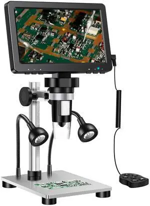 7 inch Coin Microscope, DM9 7" Digital Microscope: 1080P 1200X Coin Microscope Magnifier, 12MP Ultra-Precise Focusing LCD Soldering Microscopes for Adults, PC View 7 inch Coin Microscope, DM9 7" Digital Microscope: 1080P 1200X Coin Microscope Magnifier, 12MP Ultra-Precise Focusing LCD Soldering Microscopes for Adults, PC View