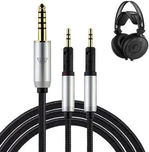 Replacement Cable for Audio-Technica ATH-R70X R70XA Headphone Cable 4 Core Braid OFC Cable 4.4mm Balanced Plug 6.5FT Length Replacement Cable for Audio-Technica ATH-R70X R70XA Headphone Cable 4 Core Braid OFC Cable 4.4mm Balanced Plug 6.5FT Length